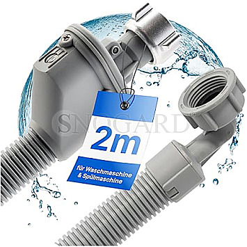 Bomann 8900410 Sicherheitsschlauchsystem 2m Aquastop 3/4 Zoll Gewinde grau