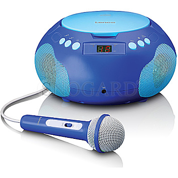 Lenco SCD-620 blau Tragbares CD-Radio + Mikrofon