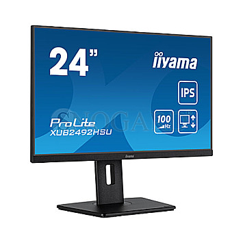 60.5cm (23.8") Iiyama XUB2492HSU-B6 IPS Full-HD 100Hz Pivot Lautsprecher