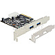 DeLOCK 89398 PCIe 3.0 x 2 Controller 2x USB 3.1 Typ-A Card