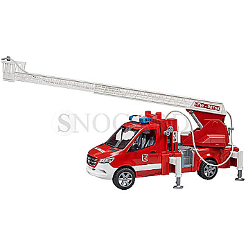 Bruder 02673 Mercedes-Benz Sprinter Feuerwehr mit Drehleiter1:16 rot