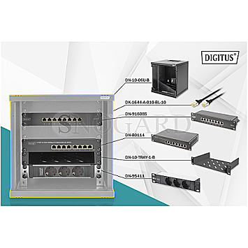 Digitus DN-10-SET-1-B Professional DN-10 6HE 10" Wandschrank Netzwerk Set