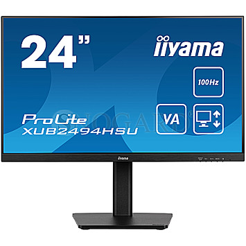 60.5cm (23.8") Iiyama ProLite XUB2494HSU-B6 VA Full-HD Lautsprecher Pivot