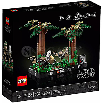 LEGO 75353 Star Wars - Verfolgungsjagd auf Endor Diorama