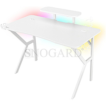 Genesis NDS-1802 Holm 320 RGB Gaming Table 120x75cm white