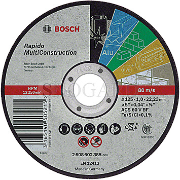 Bosch ACS60VBF Mehrzweck Trennscheibe 125x1mm 1er Pack