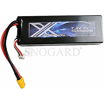 Amewi 28934 Hardcase XT60 45C LiPo Akku 7.4V 4000mAh schwarz