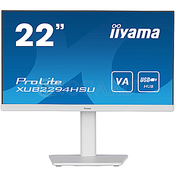 54.6cm (21.5") Iiyama ProLite XUB2294HSU-W2 VA Full-HD Ultra Slim Pivot white