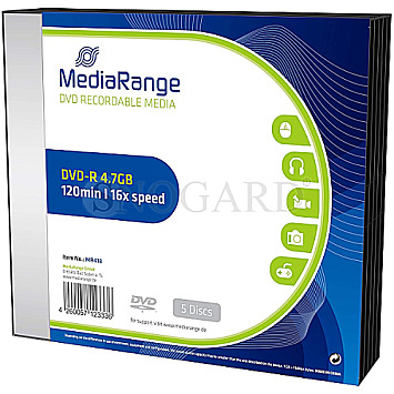 MediaRange MR418 DVD-R 4.7GB 16x Speed 5er SlimCase