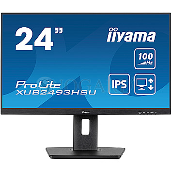 60.5cm (23.8") Iiyama ProLite XUB2493HSU-B6 IPS Full-HD Lautsprecher Pivot