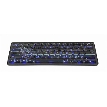 Gembird KB-BTRGB-01-DE Bluetooth Slimline RGB Tastatur schwarz