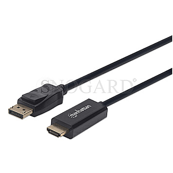 Manhattan 152679 DisplayPort Stecker auf HDMI Stecker 1.8m schwarz
