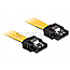 DeLOCK 82813 SATA 6Gb/s Kabel Metallclip gerade 70cm gelb