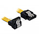 DeLOCK 82811 SATA 6Gb/s Kabel Metallclip gerade/gewinkelt 50cm gelb