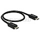 DeLOCK 83570 USB Power Sharing Kabel 2x USB Micro B Stecker OTG 30cm schwarz