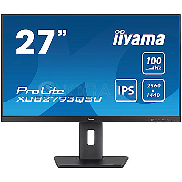 68.6cm (27") Iiyama ProLite XUB2793QSU-B6 IPS WQHD 100Hz Lautsprecher Pivot