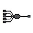 CoolerMaster 3pin ARGB 1-to-5 Splitter Kabel 58cm schwarz