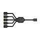 CoolerMaster 3pin ARGB 1-to-5 Splitter Kabel 58cm schwarz