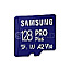 128GB Samsung PRO Plus R180/W130 microSDXC UHS-I U3 A2 Class 10 V30 USB Kit