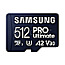 512GB Samsung PRO Ultimate R200/W130 microSDXC UHS-I U3 A2 Class 10 V30 USB Kit