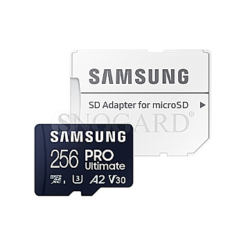 256GB Samsung PRO Ultimate R200/W130 microSDXC UHS-I U3 A2 Class 10 V30 Kit