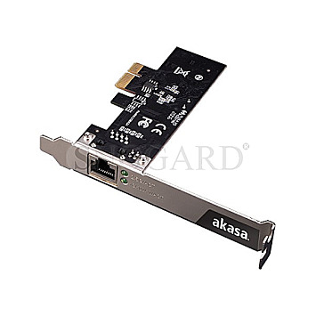 Akasa AK-PCCE25-01 PCIe x1 2.5G LAN Adapter RJ45 inkl. Low Profile Blende