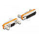 DeLOCK 66980 Seriell/VGA Adapter D-Sub 9pin auf D-Sub 25pin orange/silber