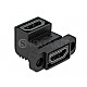DeLOCK 81308 Easy 45 HDMI Adapter 2x Buchse gerade/gewinkelt 90 Grad schwarz