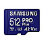 512GB Samsung PRO Plus R180/W130 microSDXC UHS-I U3 A2 Class 10 V30 Kit