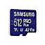 512GB Samsung PRO Plus R180/W130 microSDXC UHS-I U3 A2 Class 10 V30 Kit