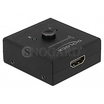 DeLOCK 64072 HDMI 4K Umschalter bidirektional 2xHDMI In / 1x HDMI Out schwarz