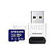 256GB Samsung PRO Plus R180/W130 microSDXC UHS-I U3 A2 Class 10 V30 USB Kit