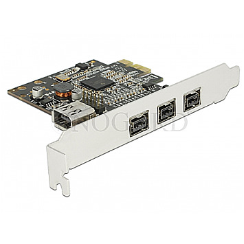 DeLOCK 89864 PCIe Card 3x FireWire 9pin extern + FireWire 6pin intern
