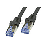 LogiLink S/FTP CAT6a 25cm 10er Pack Patchkabel / Netzwerkkabel schwarz