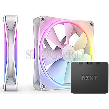 NZXT F140 RGB Duo Twin Pack LED-Steuerung Matte White 140mm 2er Pac