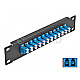 DeLOCK 66765 10" LWL Patchpanel 12 Port LC Duplex 1HE blau/schwarz