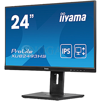 60.5cm(23.8")Iiyama XUB2493HS-B6 IPS Full-HD 100Hz Pivot Lautsprecher