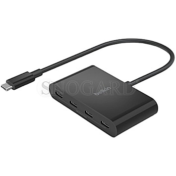 Belkin AVC018BTBK 4-Port USB-C Hub bis 10.000Mbit/s schwarz