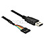 DeLOCK 83784 USB 2.0 Stecker -> TTL 6pin Pinheader Buchse 1.8m (5V) schwarz