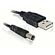 DeLOCK 82197 Stromadapter USB 2.0 Typ-A Stecker/Hohlstecker 5.4mm 1m schwarz