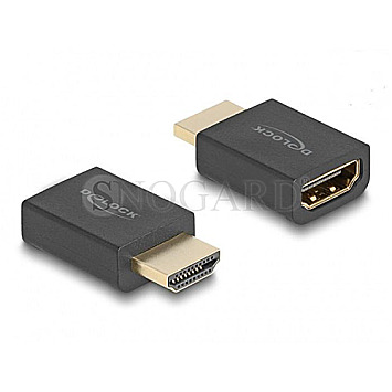 DeLOCK 66460 HDMI with Ethernet Adapter Stecker zu Buchse 8K 60Hz schwarz