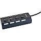 Schwaiger UH4013 USB Hub 4-fach 2.0 Typ-A Buchse schwarz