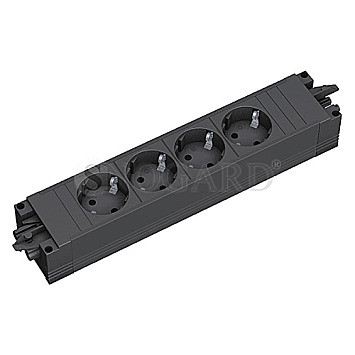 Bachmann Step Base 4-fach Steckdosenleiste 16A schwarz