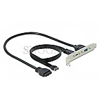 DeLOCK 89934 Slotblech mit 1x USB Typ-C und 1x USB Typ-A Port