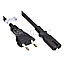 Good Connections P0370-S00 Euro Netzkabel 75cm schwarz