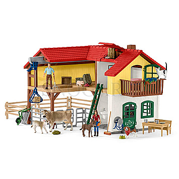 Schleich Farm World - Bauernhaus mit Stall und Tieren