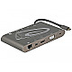 DeLOCK 87297 USB-C Docking Station 4K grau