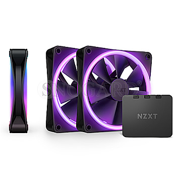 NZXT RF-D12TF-B1 F Series F120 RGB DUO 120mm Triple Pack Matte Black