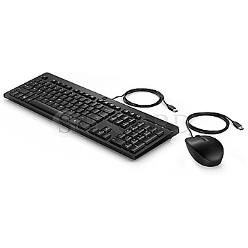 HP 225 286J4AA Wired Desktop Set Mouse + Keyboard QWERZ schwarz