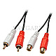 Lindy 35673 RCA Premium Audio Kabel 2x Cinch Stecker auf 2x Buchse 5m schwarz